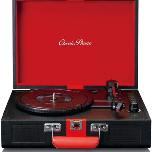 Giradischi Valigetta Lenco (Tt-110 Black) Amplificato, Con Diffusori E Bluetooth 5.0 (Copia)