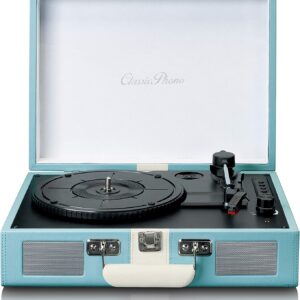 Giradischi Valigetta Giradischi Lenco (Tt-110 Blue) Amplificato, Con Diffusori E Bluetooth 5.0